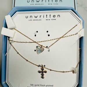 UNWRITTEN brand jewelry. Brand New In Original Box. 14k Gold Flash Plated